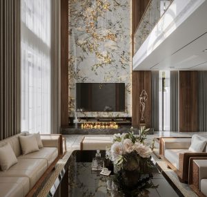 phòng khách tân cổ điển hiện đại