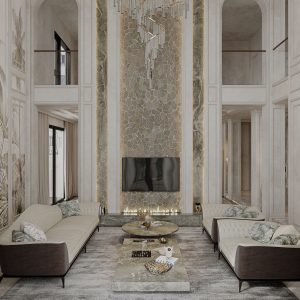 phòng khách tân cổ điển hiện đại