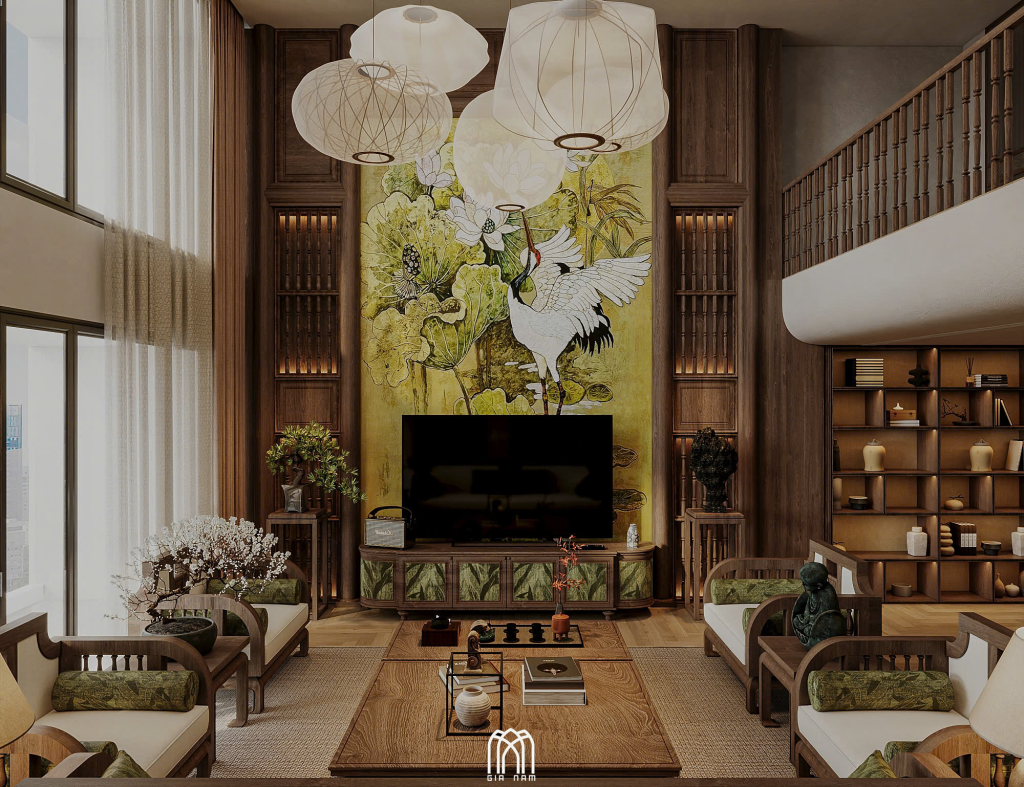 thi công nội thất gỗ óc chó