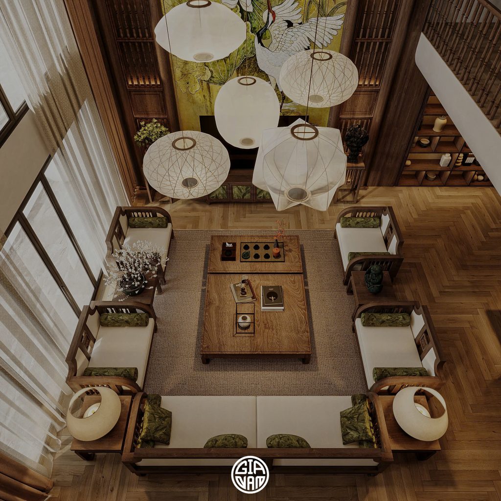 trang trí phòng khách nhà cấp 4 nông thôn