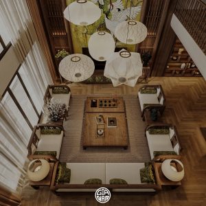 trang trí phòng khách nhà cấp 4 nông thôn