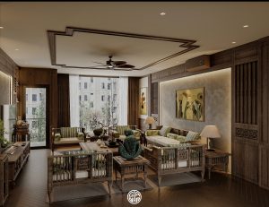 trang trí phòng khách nhà cấp 4 nông thôn