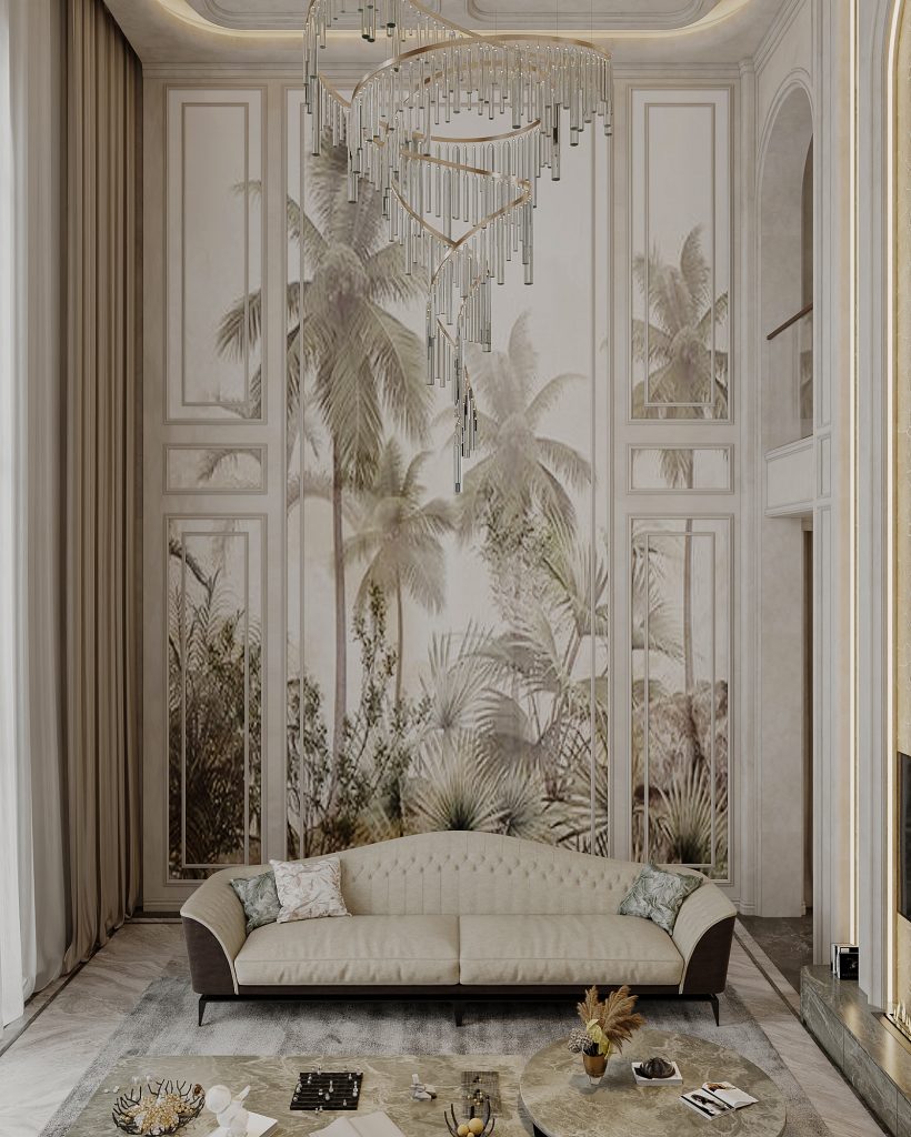 phòng khách tân cổ điển đơn giản