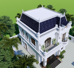 biệt thự 2 tầng tân cổ điển kiểu pháp