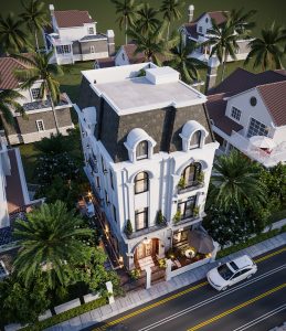 nhà ống 3 tầng tân cổ điển đẹp