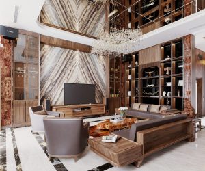 thiết kế nội thất gỗ óc chó