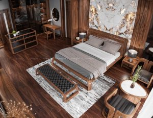 thiết kế nội thất gỗ óc chó