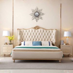 phòng ngủ tân cổ điển gỗ tự nhiên