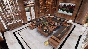 thiết kế nội thất gỗ óc chó