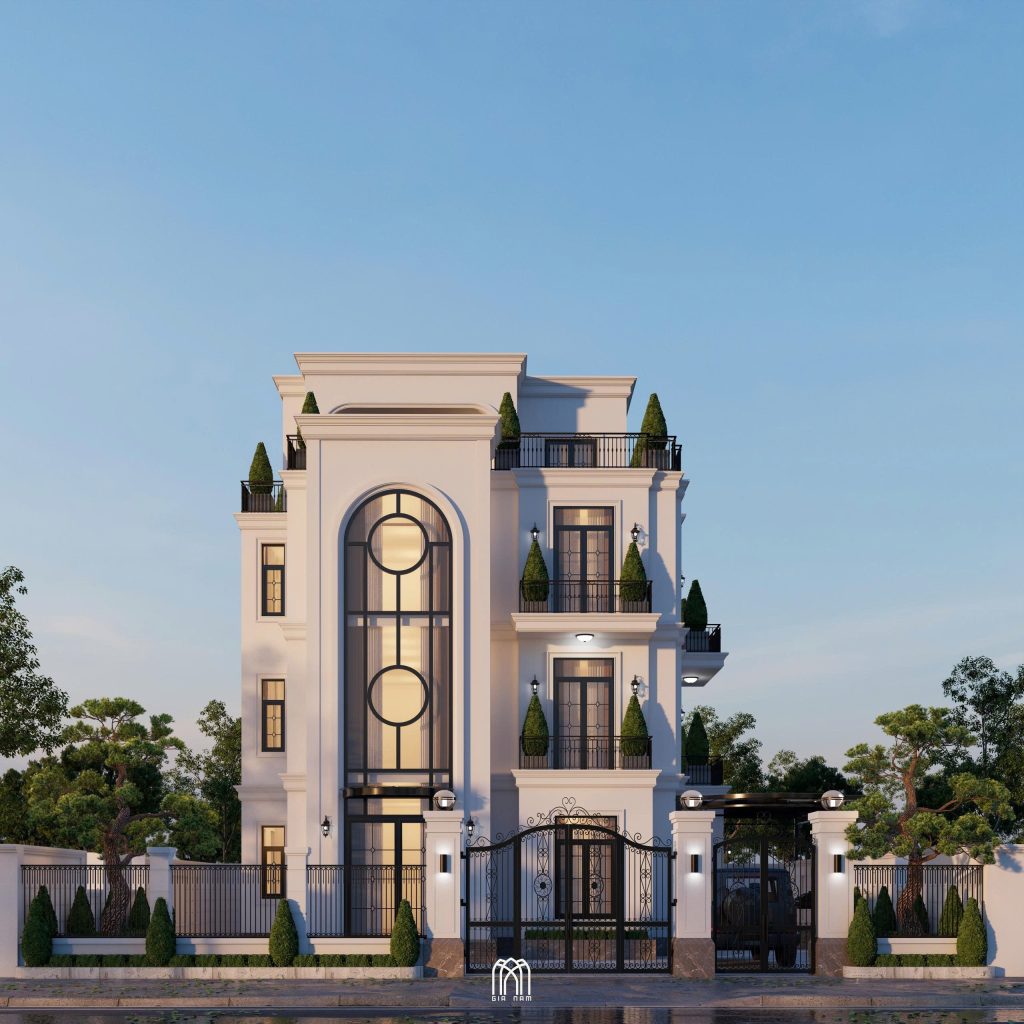 biệt thự tân cổ điển 3 tầng kiểu pháp